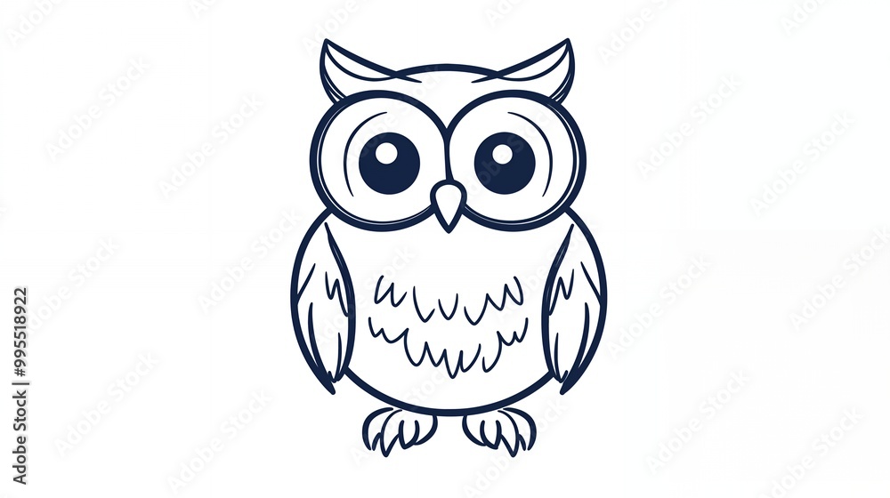 a black and white drawing of an owl with big eyes a black and white drawing of an owl with big eyes