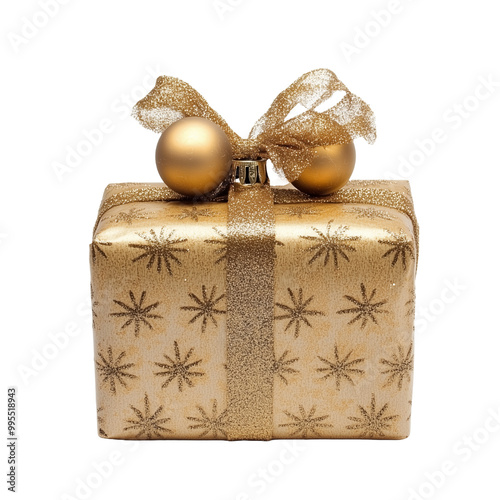 Gift box isolated on transparent background. Generated ai photo