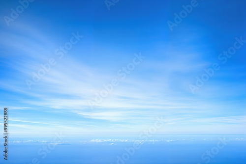 Blue sky with clouds with ocean view