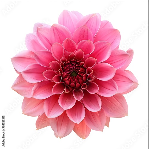 Dahlia Flower Flower isolated on white background.