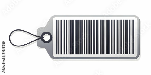 Flat Isolated Price Tag and Barcode Icon Vector Illustration for Retail Promotions and Business Branding