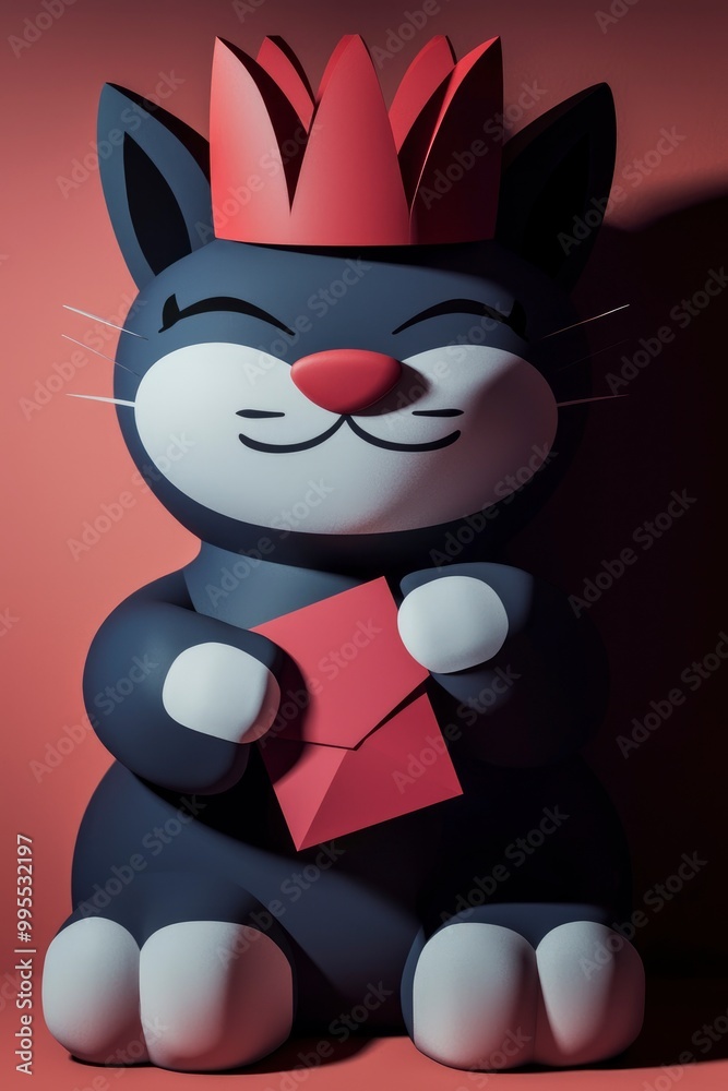 Happy Cat with a Red Envelope Happy Cat with a Red Envelope
