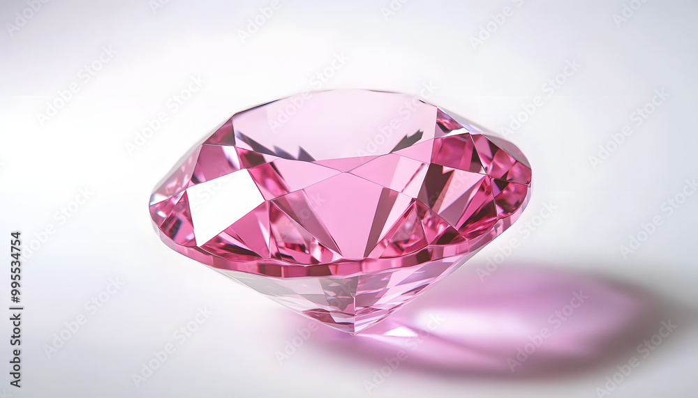 Fototapeta premium pink diamond white background