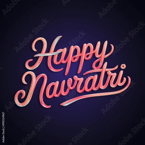  Navratri, Happy Navratri, Poster, Banner, Illustration Art.

