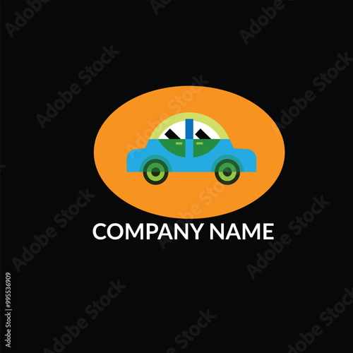 The car logo is designed with sleek lines, symbolizing speed and modernity.