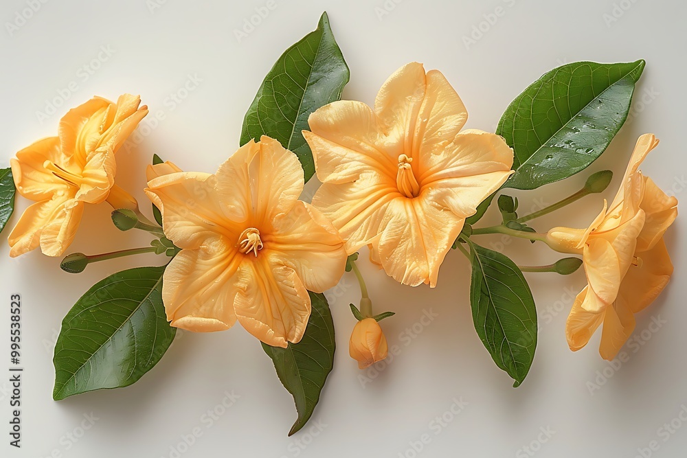 Naklejka premium Jessamine, Spanish Flower isolated on white background.