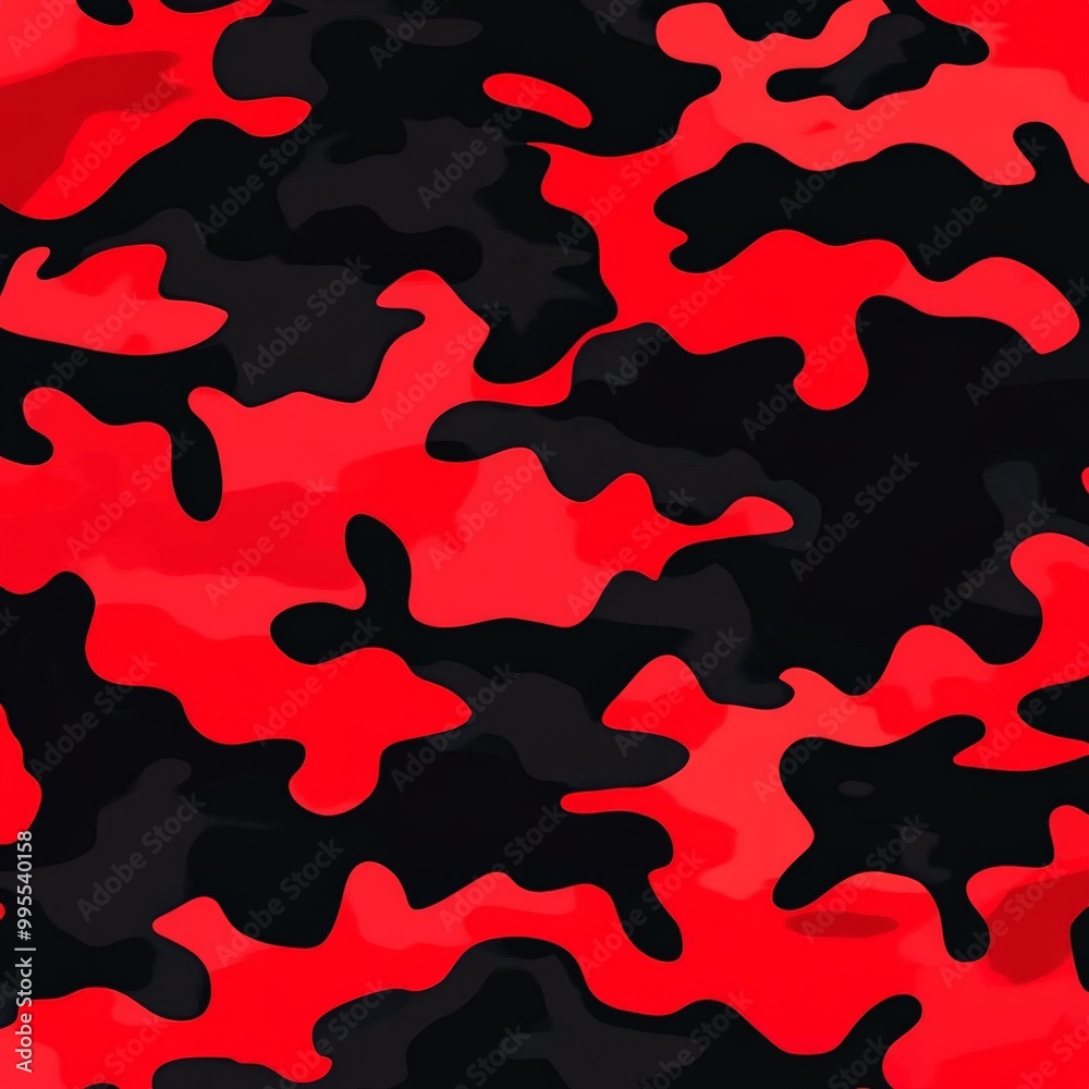 Red and black camouflage pattern seamless Red and black camouflage pattern seamless