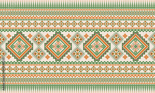 Pixel pattern art wallpaper Background, Design for fabric, curtain, carpet ,geometry seamless pattern art illustration .Pixel art pattern seamless for Fabric geometric ethnic pattern seamless.