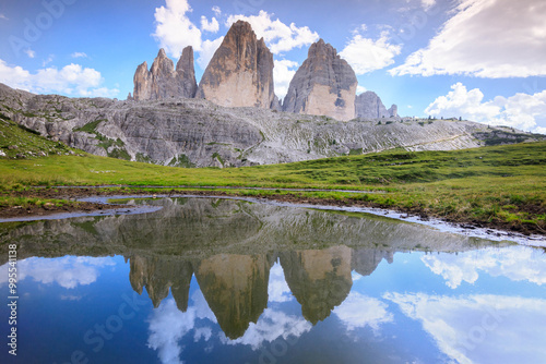 Reflections of Tre cime di Lavaredo