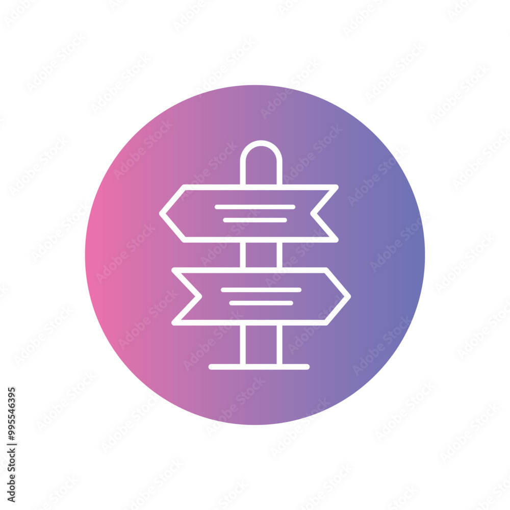 Trail Sign vector icon stoct illustration Trail Sign vector icon stoct illustration