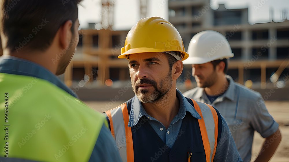 a construction worker wearing a helmet and vest a construction worker wearing a helmet and vest