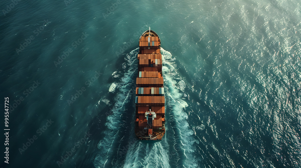 A large tanker ship transporting containers across the ocean. Neural network AI generated art A large tanker ship transporting containers across the ocean. Neural network AI generated art