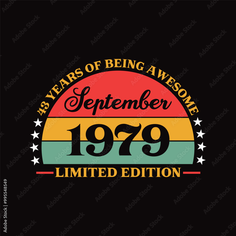 Fototapeta premium Old School Birthday Celebration Shirt Idea
