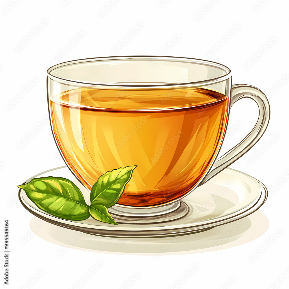 Experience the warmth of a steaming cup of herbal tea, featuring vibrant tea leaves, on a delicate saucer, evoking relaxation and tranquility in a serene, inviting setting. Experience the warmth of a steaming cup of herbal tea, featuring vibrant tea leaves, on a delicate saucer, evoking relaxation and tranquility in a serene, inviting setting.