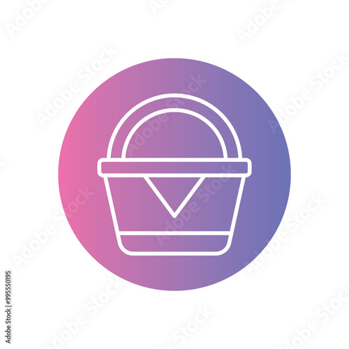 Picnic Basket vector icon stoct illustration