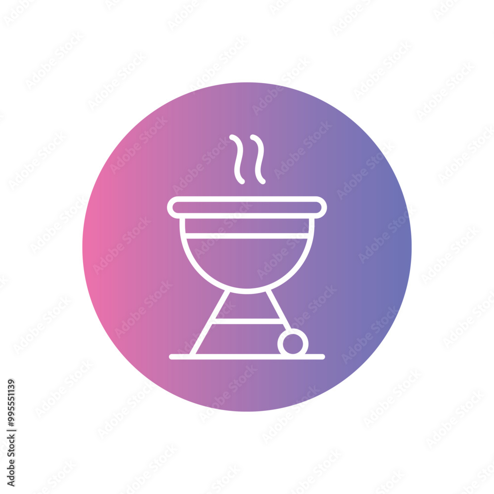 Portable Grill vector icon stoct illustration Portable Grill vector icon stoct illustration
