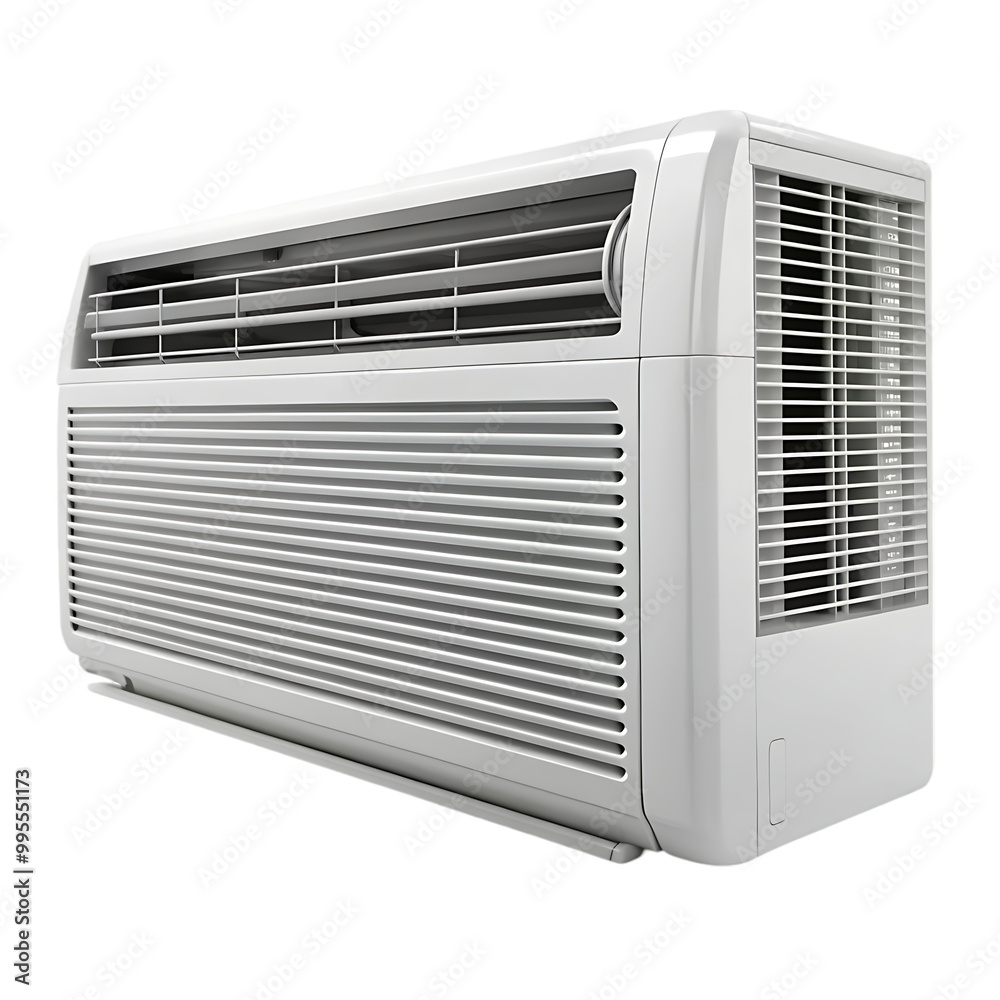 External air conditioning unit on a pink stand External air conditioning unit on a pink stand