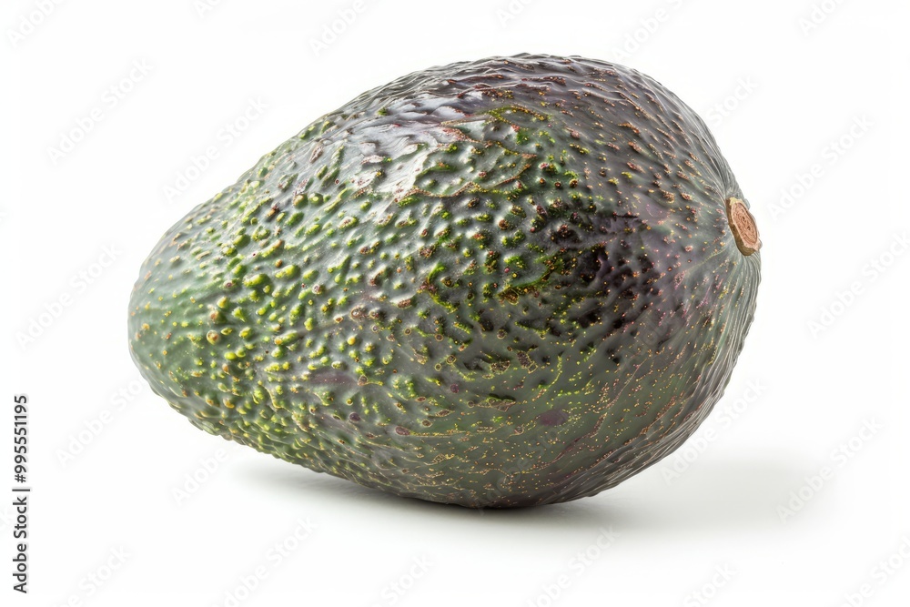 A fresh avocado isolated on white