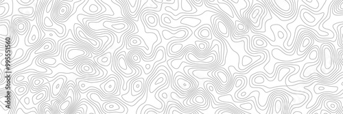 Vector illustration. Abstract contours form digital landscape, mimicking terrain of technological advancements and innovation. Concept of technology, science. Wallpaper. Pattern.