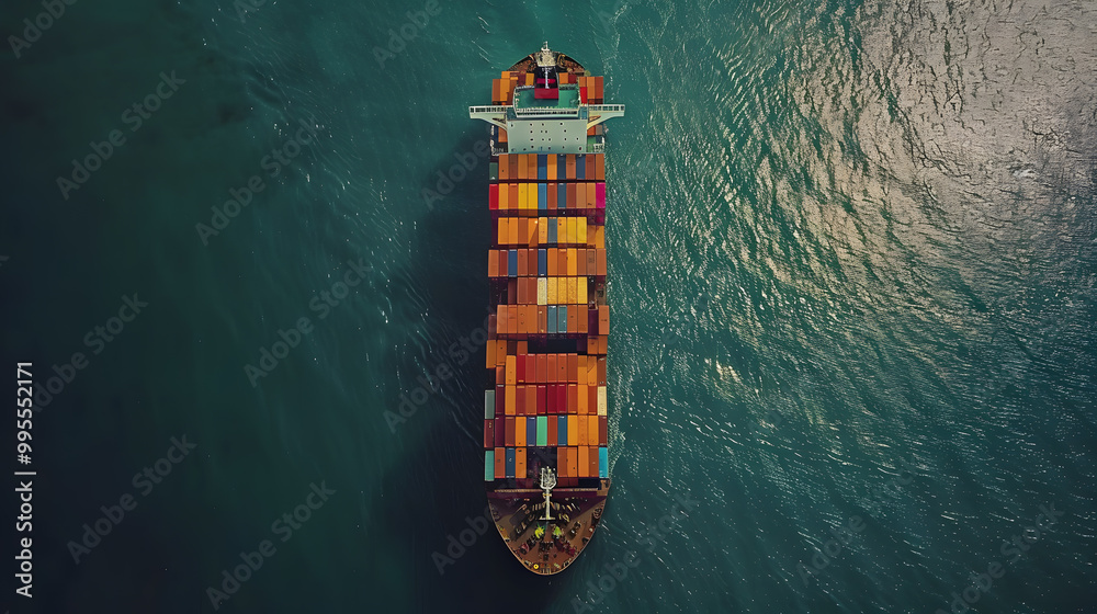 A large tanker ship transporting containers across the ocean. Neural network AI generated art A large tanker ship transporting containers across the ocean. Neural network AI generated art