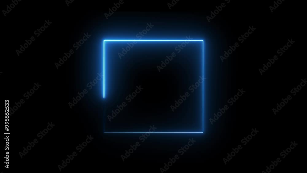 Abstract Neon Geometric Shape Line Border Frame Animation. Abstract Neon Geometric Shape Line Border Frame Animation.