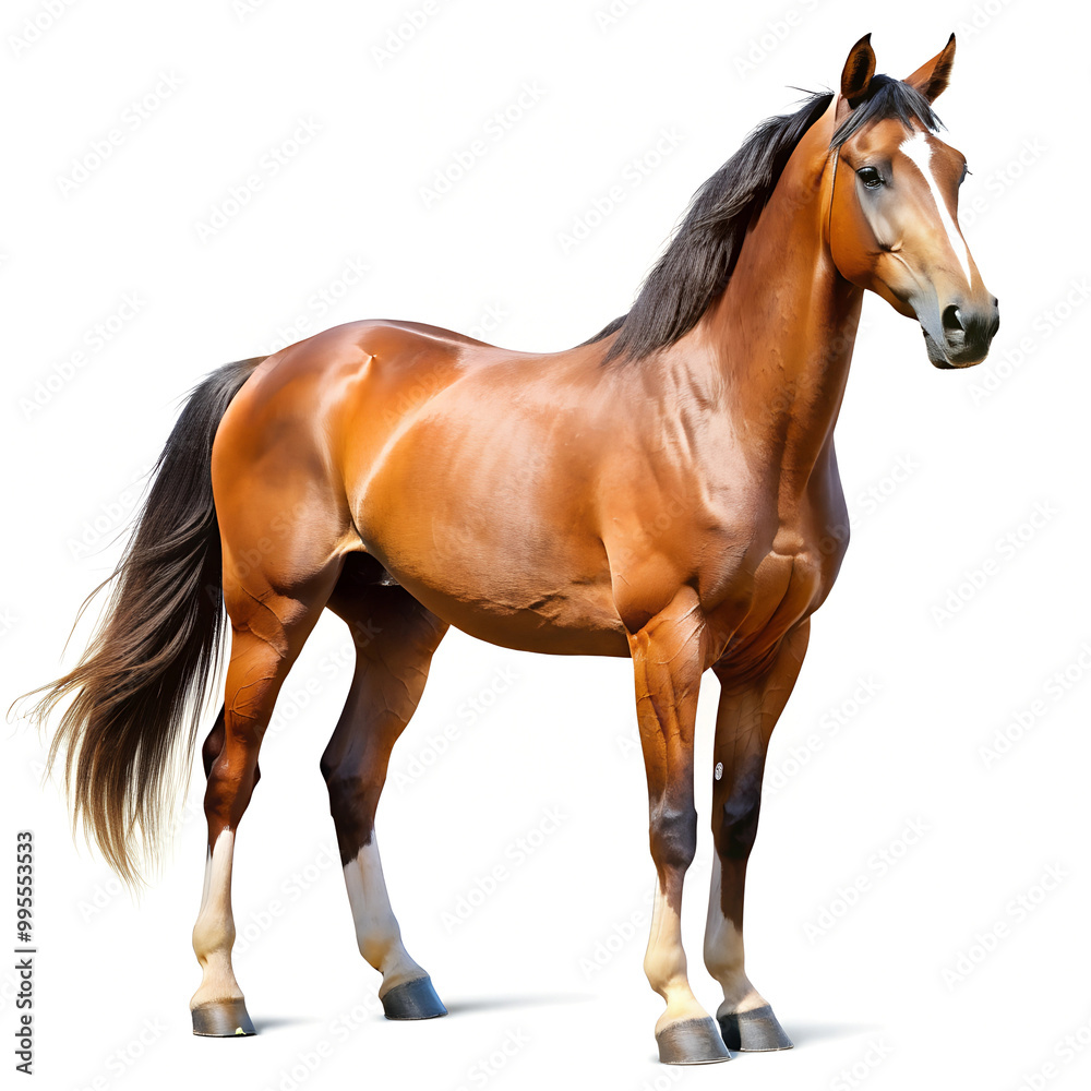 Obraz premium horse with white background