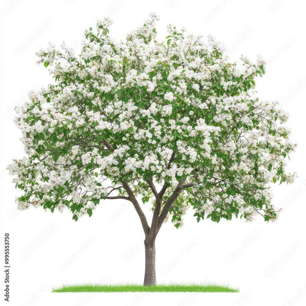 Tree with flowers isolated Tree with flowers isolated