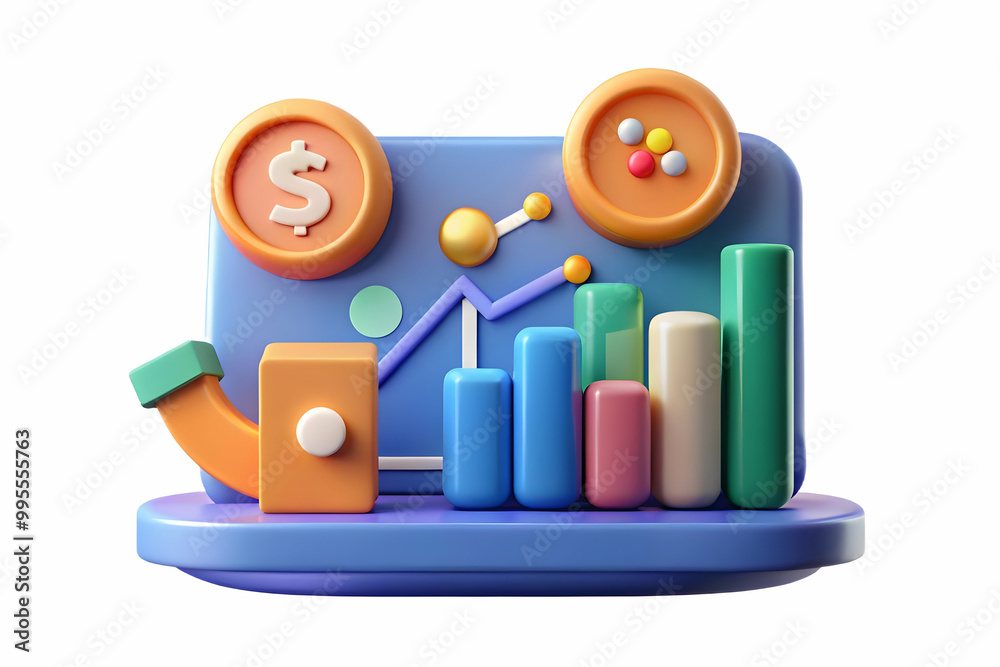 Obraz premium Flat Glowing Abstract Background with Business Expansion Icons & Acquisition Symbols for Corporate Growth | Dynamic Vector Illustration for Marketing & Financial Promotions