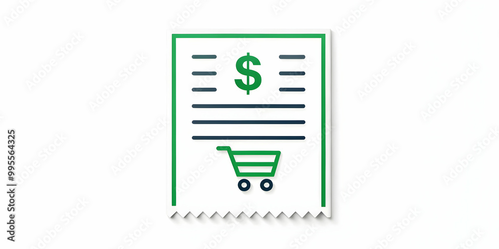 Minimalist Flat Vector Illustration of Isolated Shopping Receipt with Dollar Sign for E-commerce and Business Marketing - Retail Transactions Concept Minimalist Flat Vector Illustration of Isolated Shopping Receipt with Dollar Sign for E-commerce and Business Marketing - Retail Transactions Concept