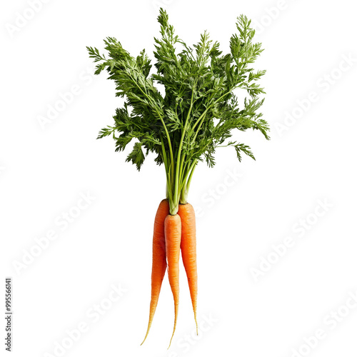 Fresh Carrots with Green Tops