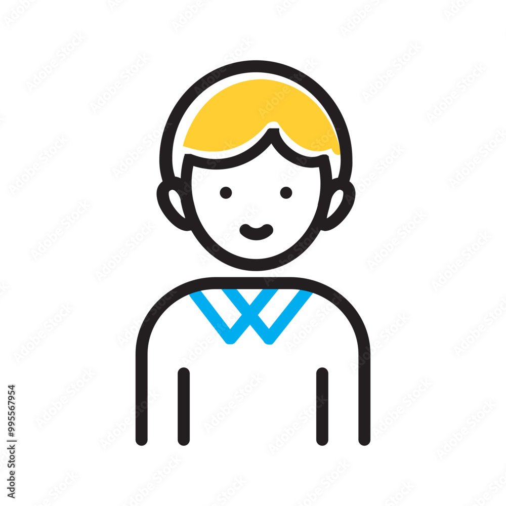 Obraz premium Vector multicolor icon for Boy