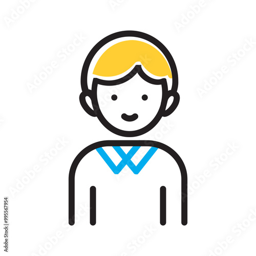 Vector multicolor icon for Boy