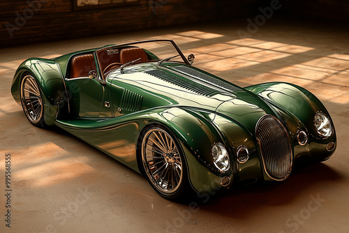 Vintage roadster with modern luxury design