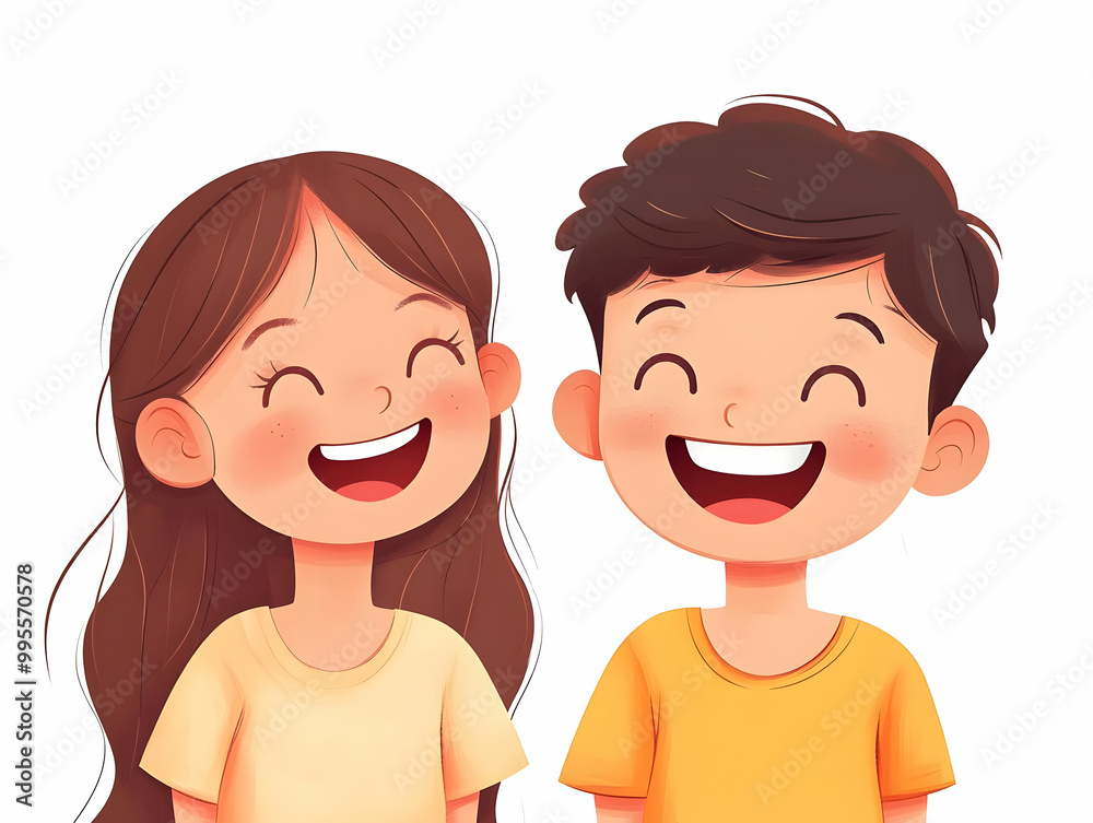Joyful Sister Applying Tika to Brother: Candid Scene Captured in a Flat Vector Style - Heartwarming Expressions and Spontaneous Laughter Joyful Sister Applying Tika to Brother: Candid Scene Captured in a Flat Vector Style - Heartwarming Expressions and Spontaneous Laughter