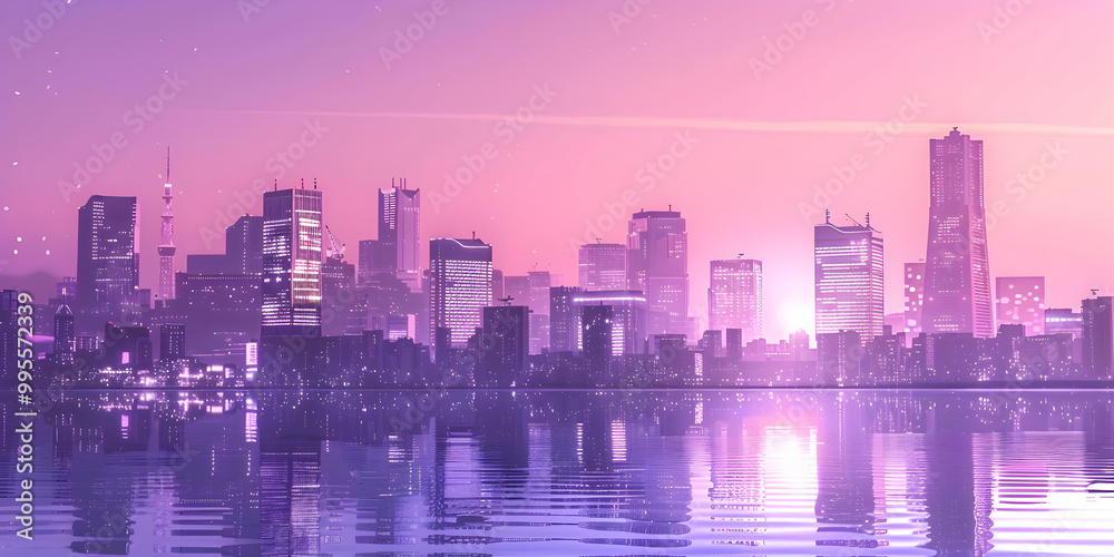 Obraz premium Cityscape at Night Bokeh Texture Background Blurry Street Banner City Light Nightlife Mockup. urban, vibrant, illumination, colors, soft focus, glowing, 