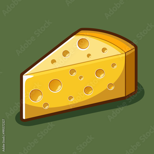 vector illustration of cheese