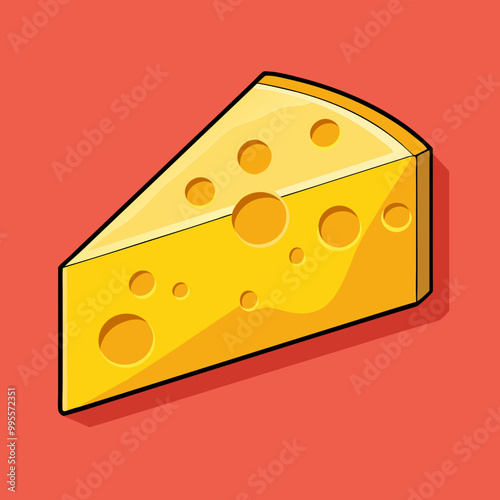 vector illustration of cheese