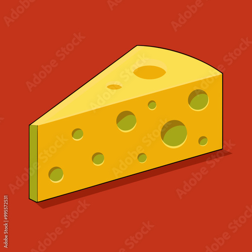 vector illustration of cheese