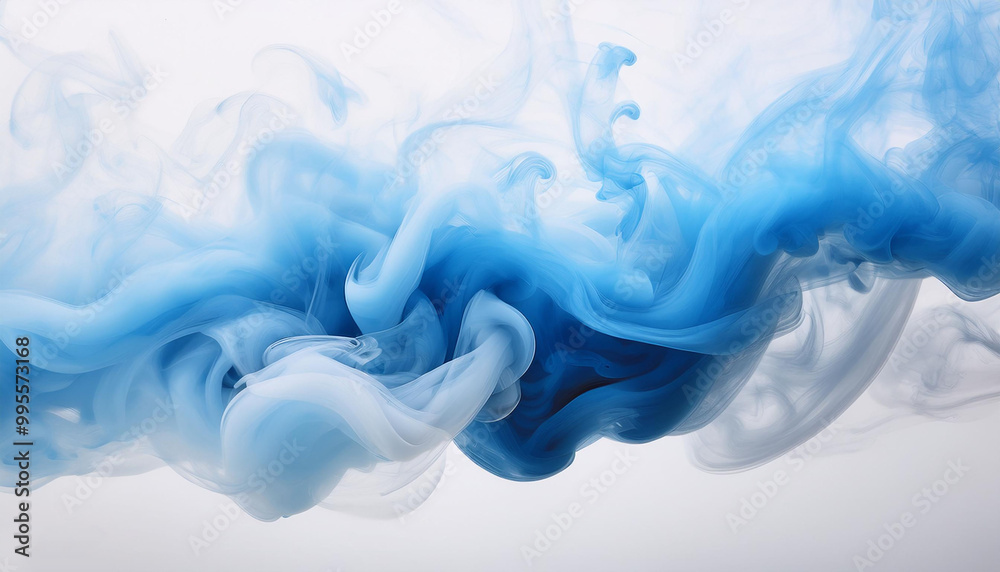 Mesmerizing swirling smoke patterns in blue, ethereal abstract shapes, white background, artistic visual, smoke art concept Mesmerizing swirling smoke patterns in blue, ethereal abstract shapes, white background, artistic visual, smoke art concept