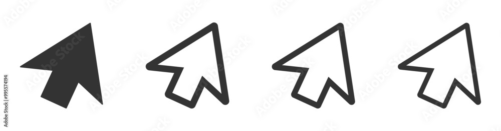 Cursor icons set. Computer curser vector icon Cursor icons set. Computer curser vector icon