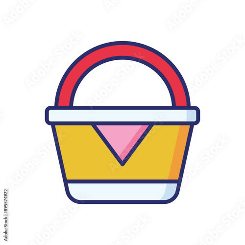 Picnic Basket vector icon stoct illustration
