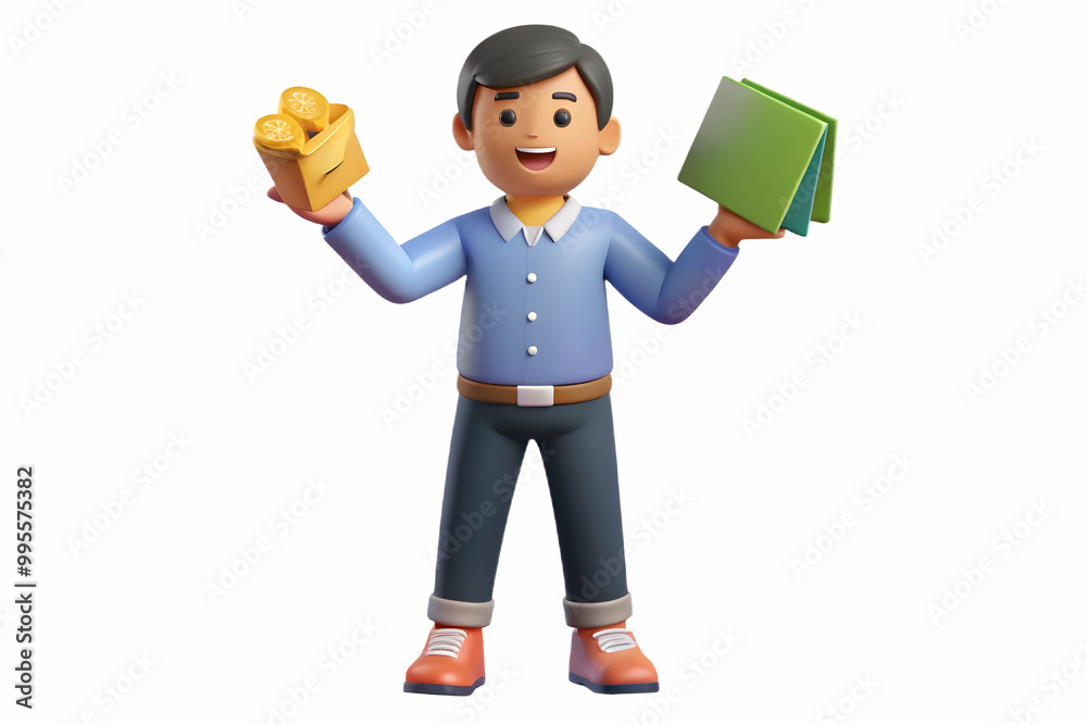 Flat Vector Illustration of a Happy Shopper Celebrating Cash Savings from Clearance Sale - Perfect for Retail Promotions and E-Commerce Marketing Flat Vector Illustration of a Happy Shopper Celebrating Cash Savings from Clearance Sale - Perfect for Retail Promotions and E-Commerce Marketing
