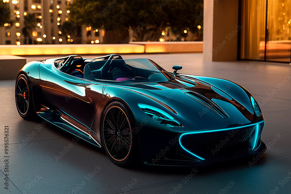 Futuristic sports car with cutting-edge design and sleek profile Futuristic sports car with cutting-edge design and sleek profile
