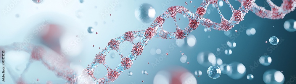 A powerful visual metaphor of DNA unraveling, with generational trauma encoded into each strand, hovering over developing oocytes in a laboratory setting A powerful visual metaphor of DNA unraveling, with generational trauma encoded into each strand, hovering over developing oocytes in a laboratory setting