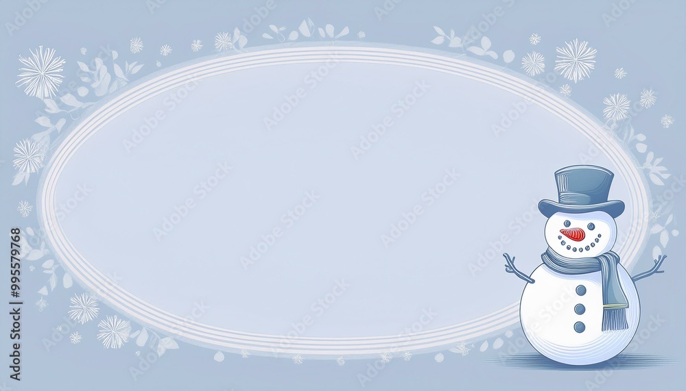 雪だるま　フレーム素材