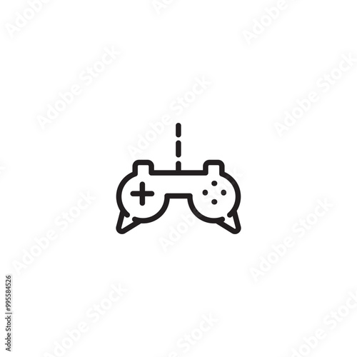 Game controller. Classic gamepad icon. Console controller. Handheld game device.