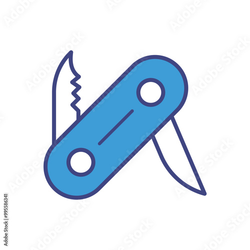 Swiss Army Knife vector icon stoct illustration