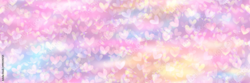 Cute unicorn candy bg with hearts seamless pattern. Pink rainbow watercolor pastel sky. Princess gradient background. Abstract vector wallpaper. Cute unicorn candy bg with hearts seamless pattern. Pink rainbow watercolor pastel sky. Princess gradient background. Abstract vector wallpaper.
