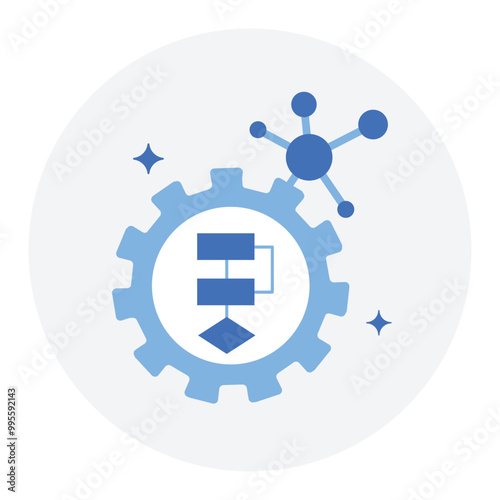 Scenario Testing Icon. Representing Scenario Planning. Model Testing. AI Scenario Evaluation. Simulation Analysis. Vector Editable icon.
