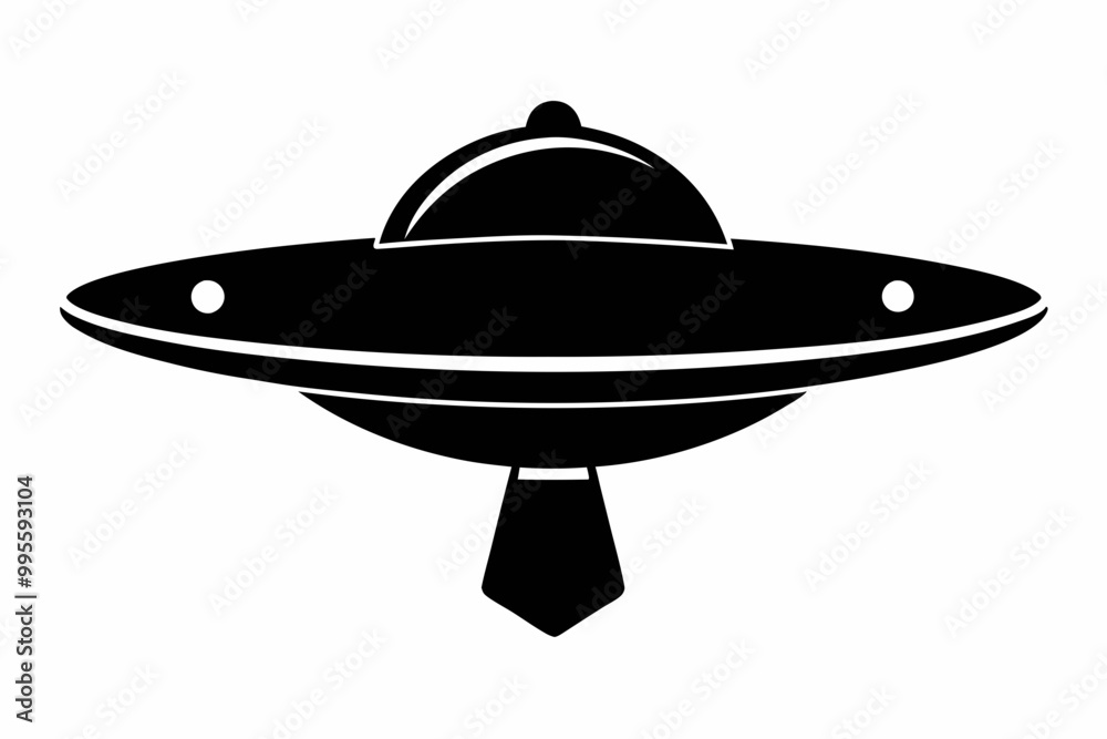 UFO Flying Saucer Silhouette Vector, Spaceship UFO icon UFO Flying Saucer Silhouette Vector, Spaceship UFO icon